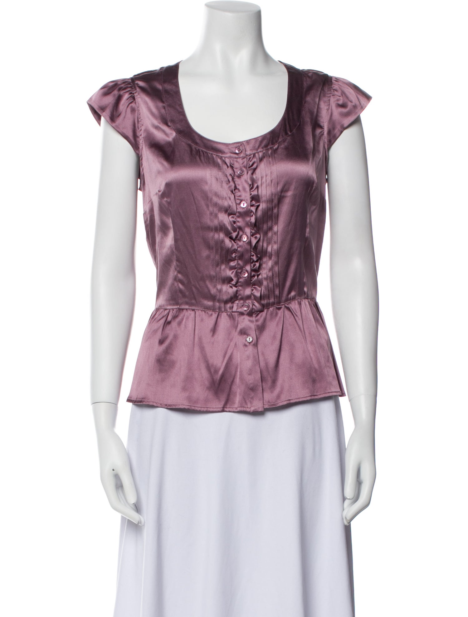 Weekend Max Mara Silk Scoop Neck Blouse