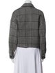 Weekend Max Mara Virgin Wool Plaid Print Blazer