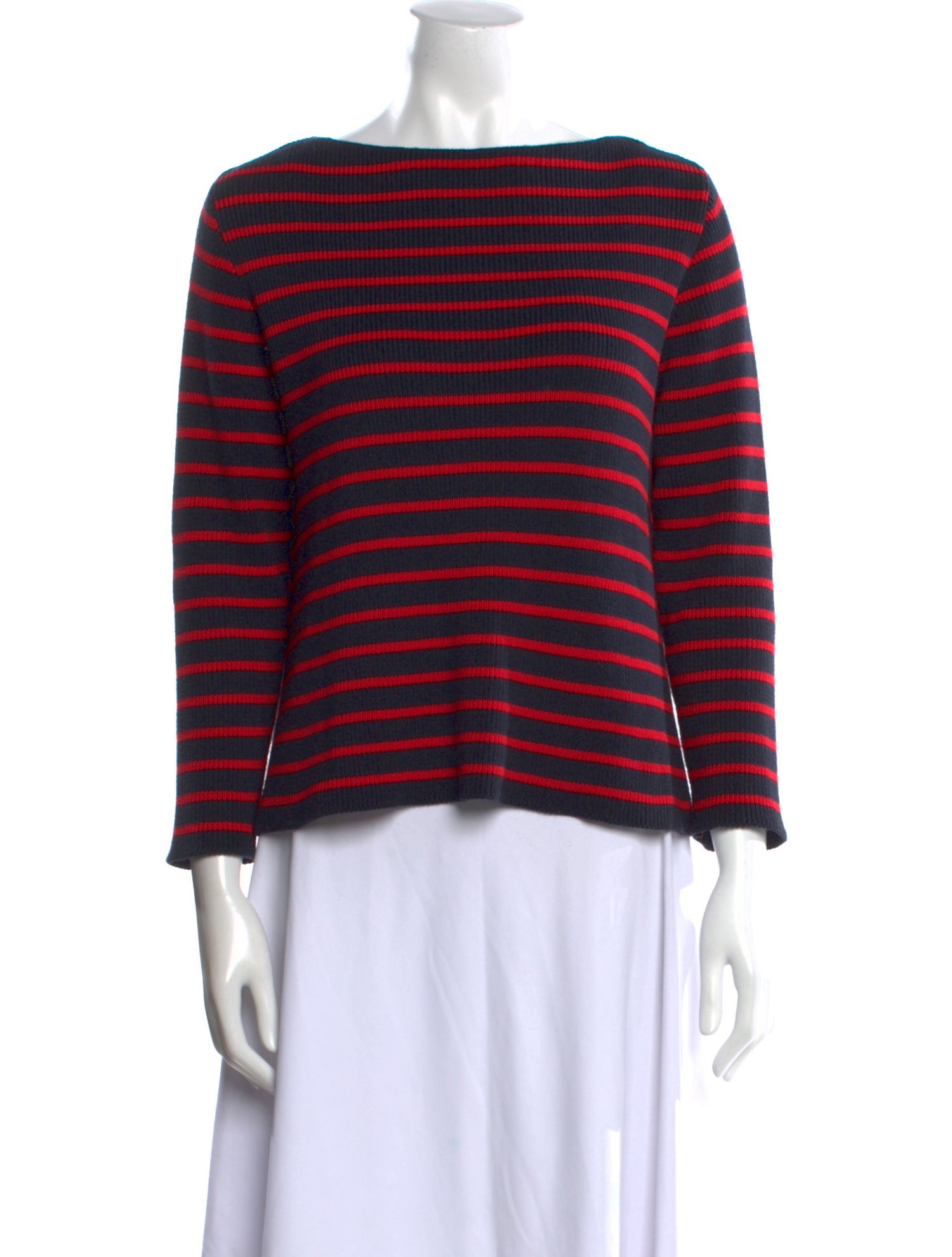 Weekend Max Mara Striped Bateau Neckline Sweater