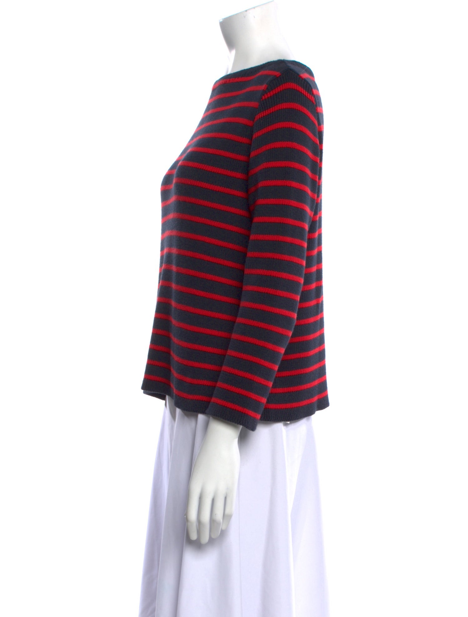 Weekend Max Mara Striped Bateau Neckline Sweater