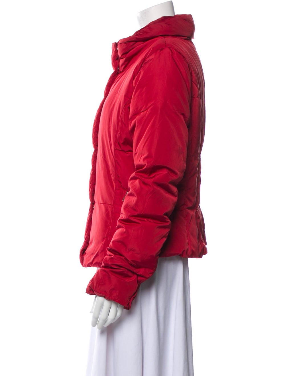 Weekend Max Mara Down Jacket Red Stand Collar - image 2
