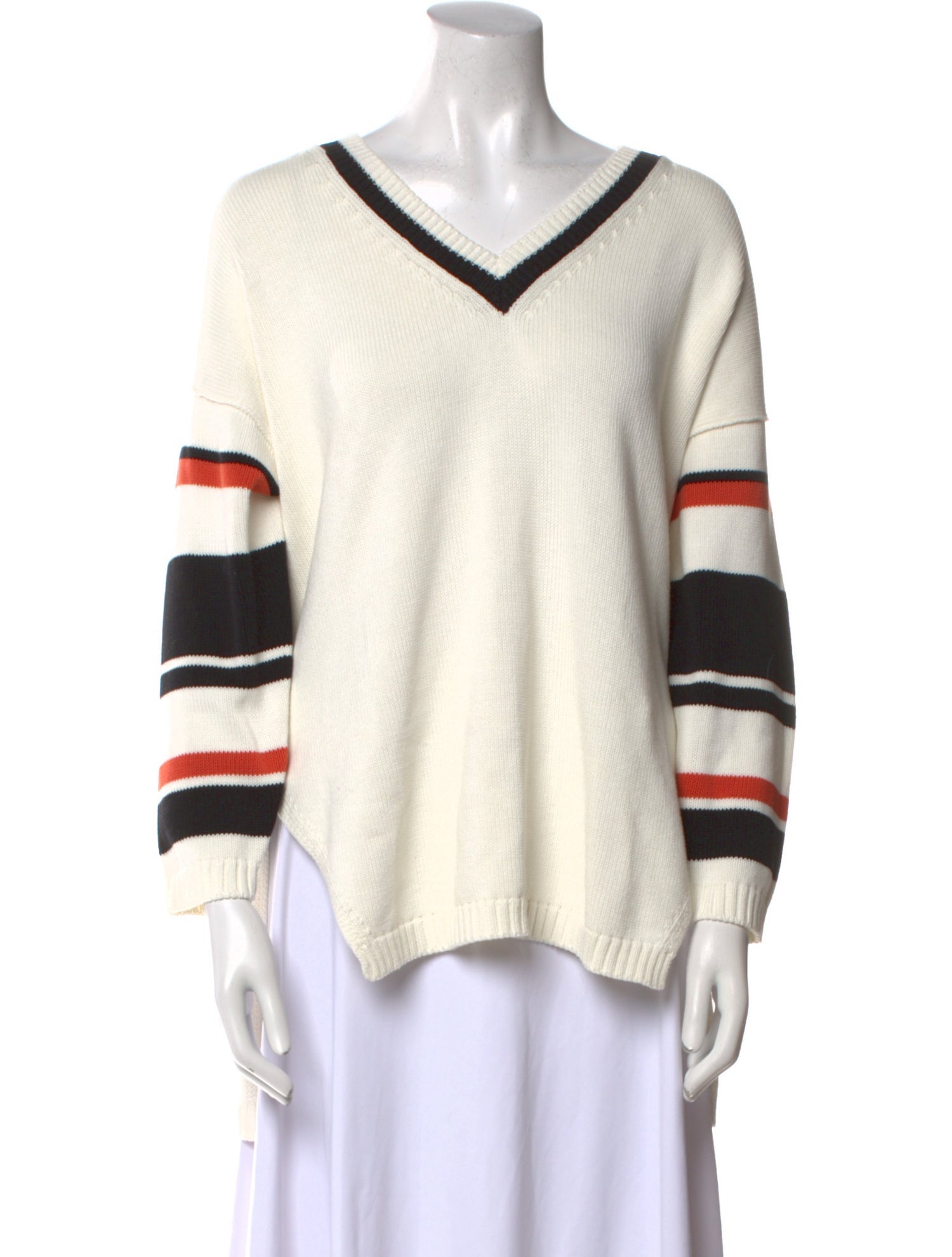 Weekend Max Mara Striped V-Neck Sweater w/ Tags
