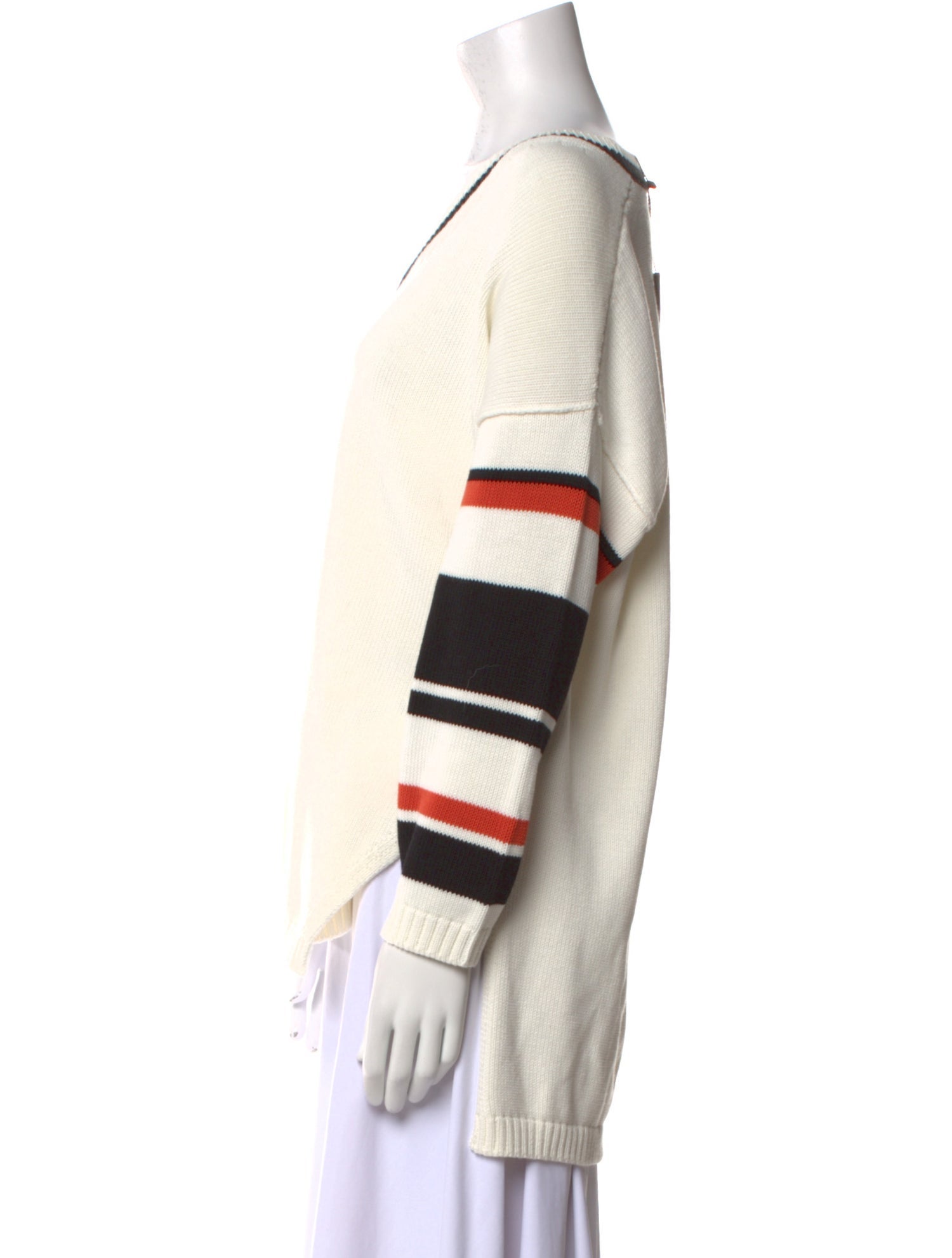 Weekend Max Mara Striped V-Neck Sweater w/ Tags