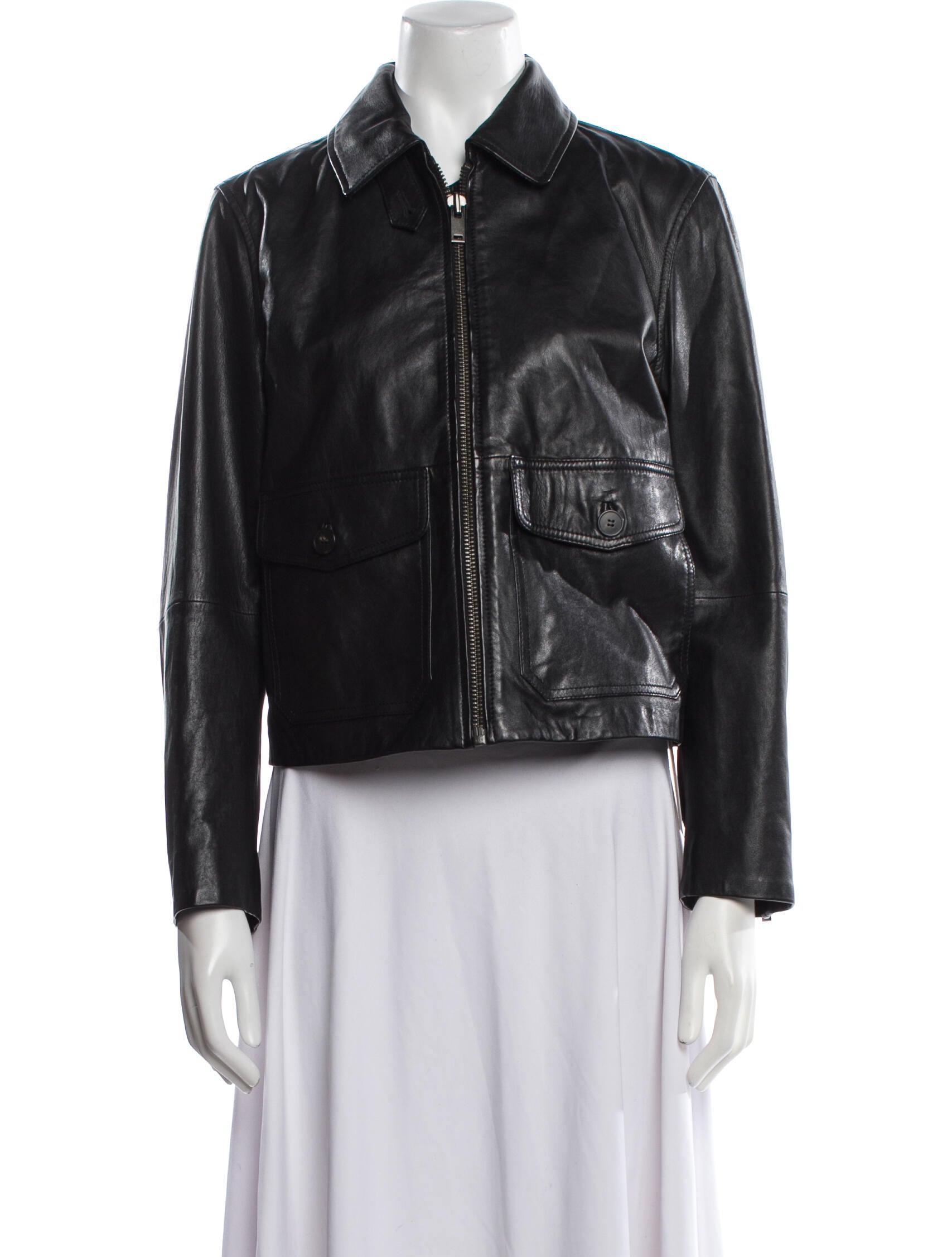 Weekend Max Mara Lamb Leather Biker Jacket w/ Tags