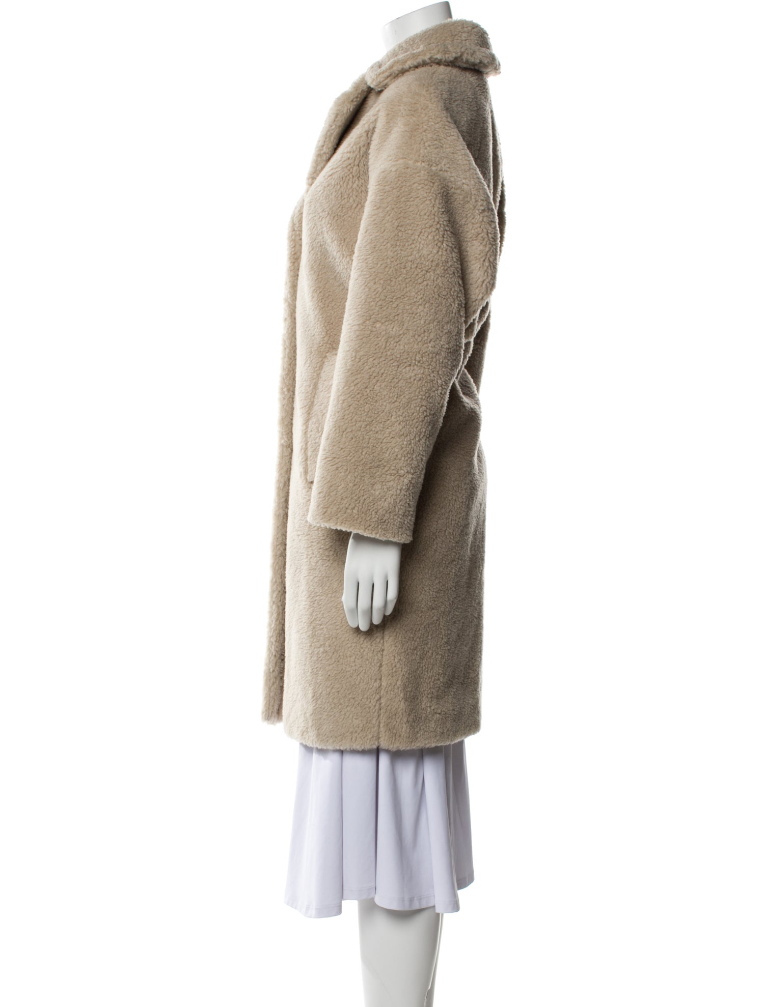 Weekend Max Mara Virgin Wool Faux Fur Coat