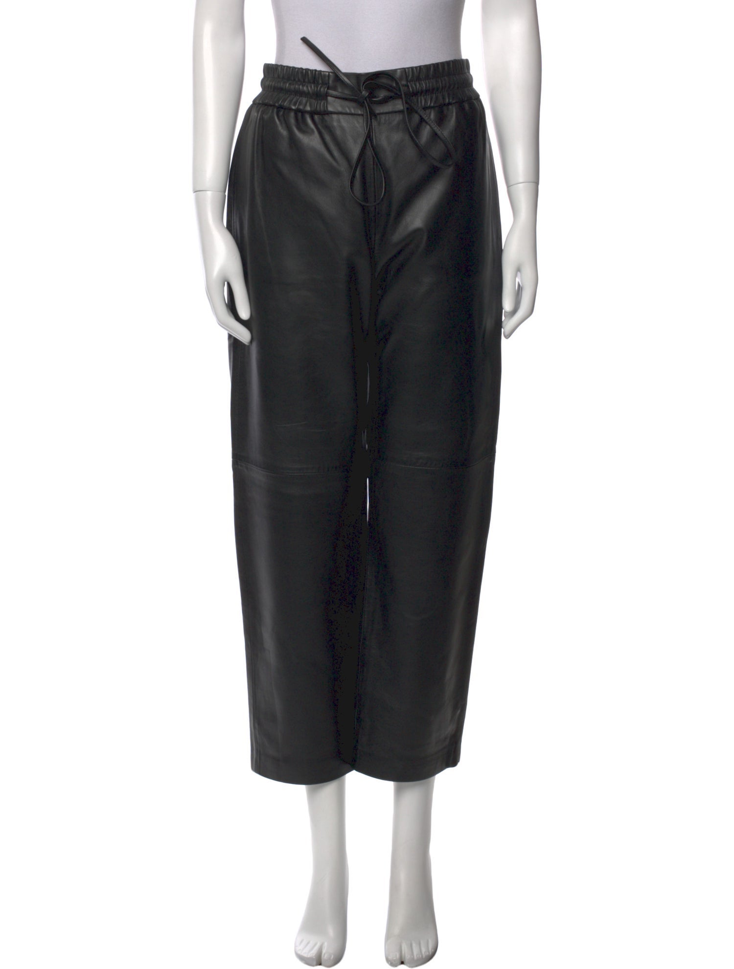 Weekend Max Mara Lamb Leather Straight Leg Pants