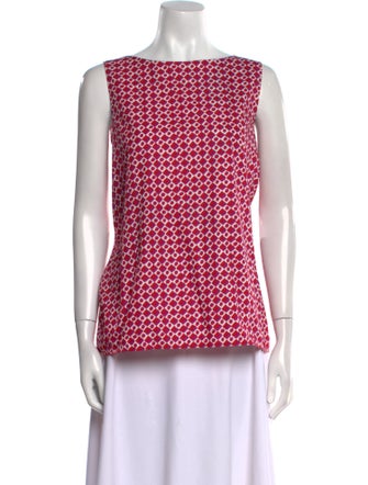 Weekend Max Mara Printed Bateau Neckline Tunic