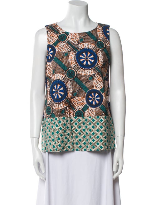 Weekend Max Mara Printed Scoop Neck Top