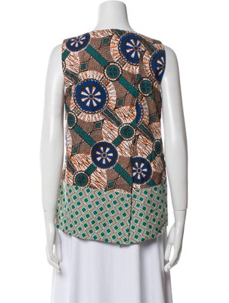 Weekend Max Mara Printed Scoop Neck Top