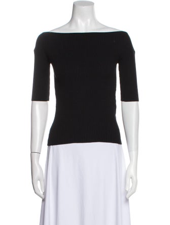 Weekend Max Mara Off-The-Shoulder Three-Quarter Sleeve Top