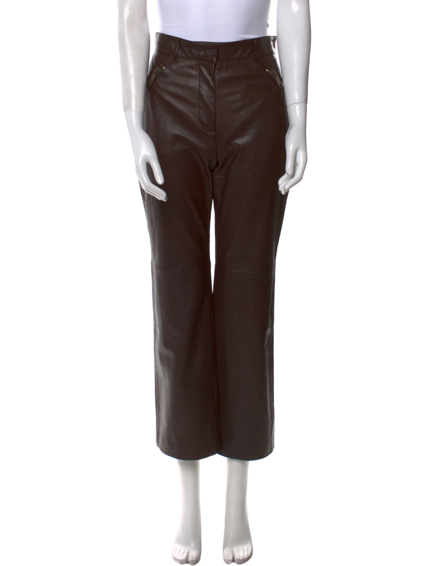 Weekend Max Mara Lamb Leather Wide Leg Pants
