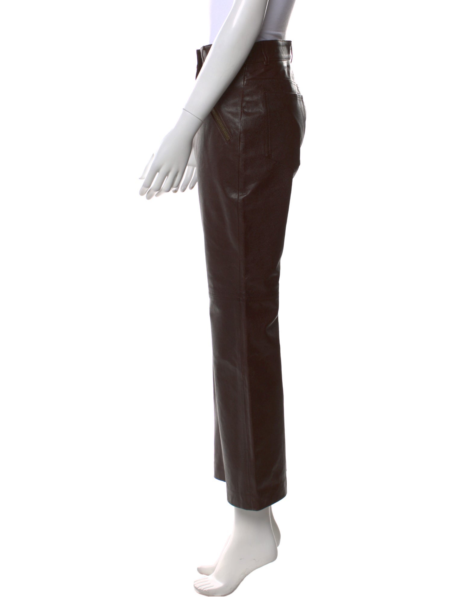 Weekend Max Mara Lamb Leather Wide Leg Pants
