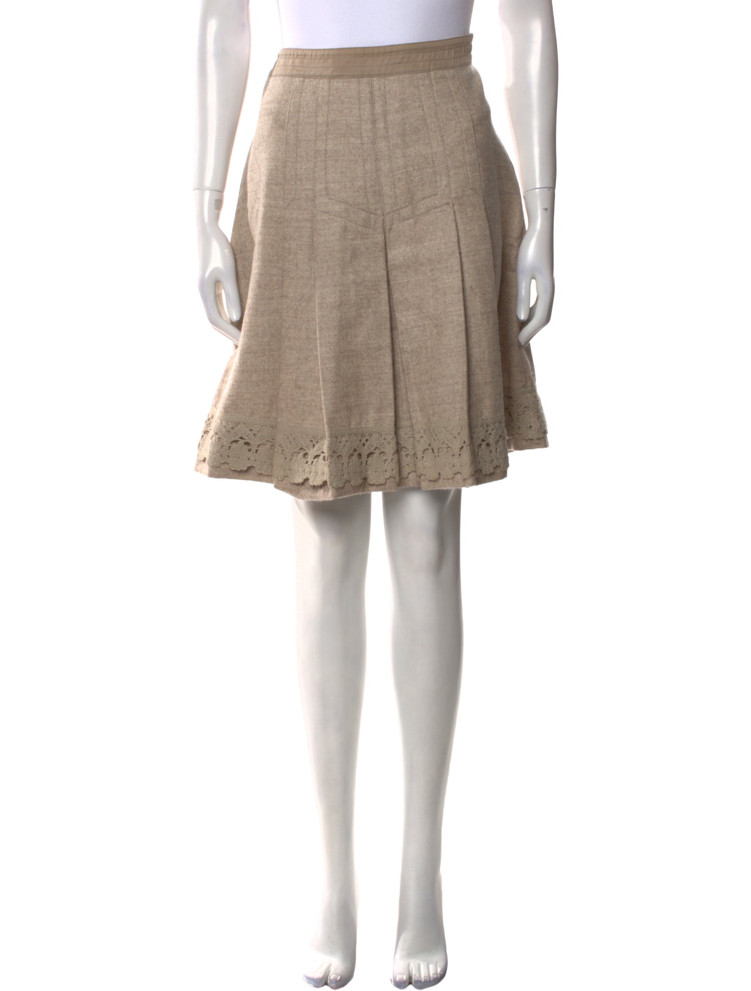 Weekend Max Mara Virgin Wool Knee-Length Skirt