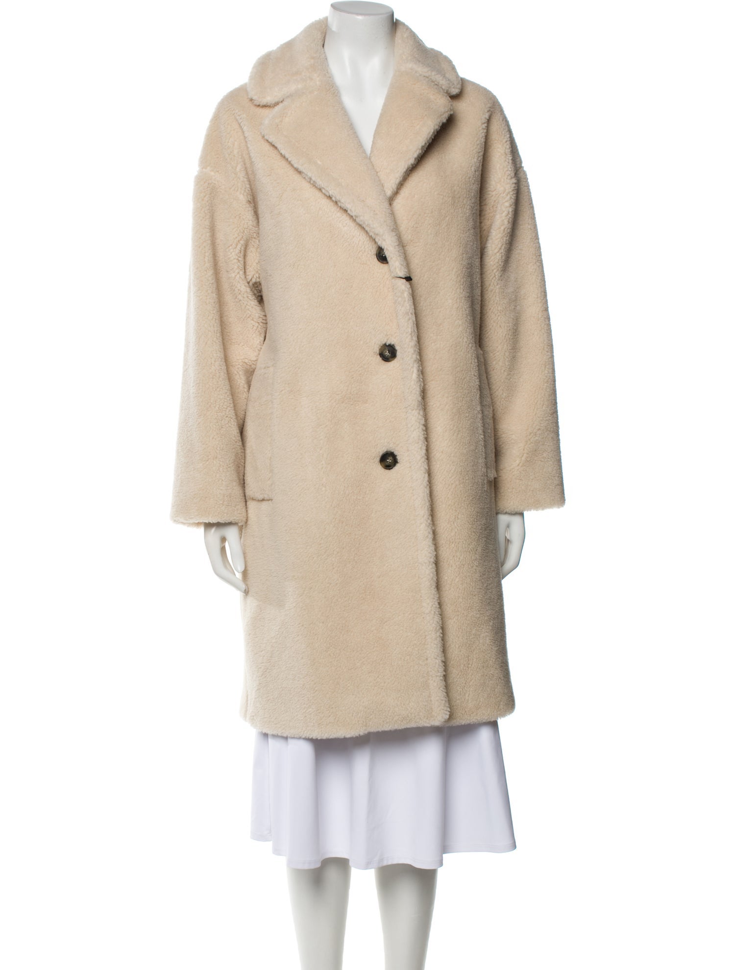 Weekend Max Mara Virgin Wool Faux Fur Coat w/ Tags