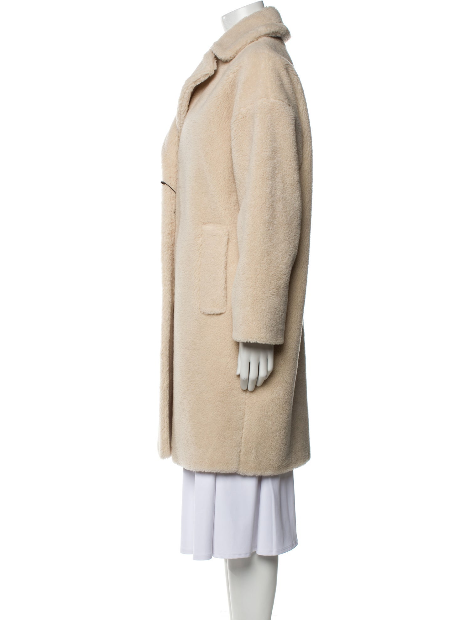 Weekend Max Mara Virgin Wool Faux Fur Coat w/ Tags