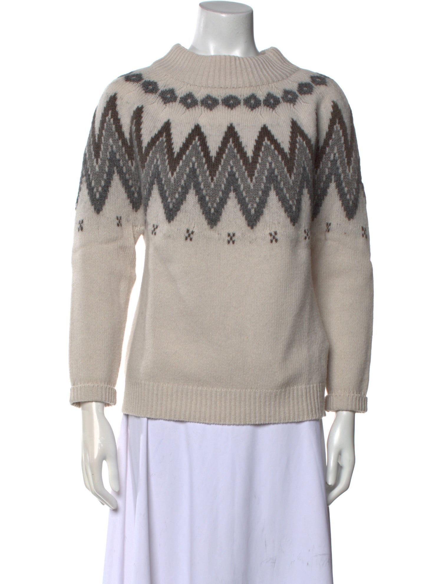 Weekend Max Mara Virgin Wool Printed Sweater