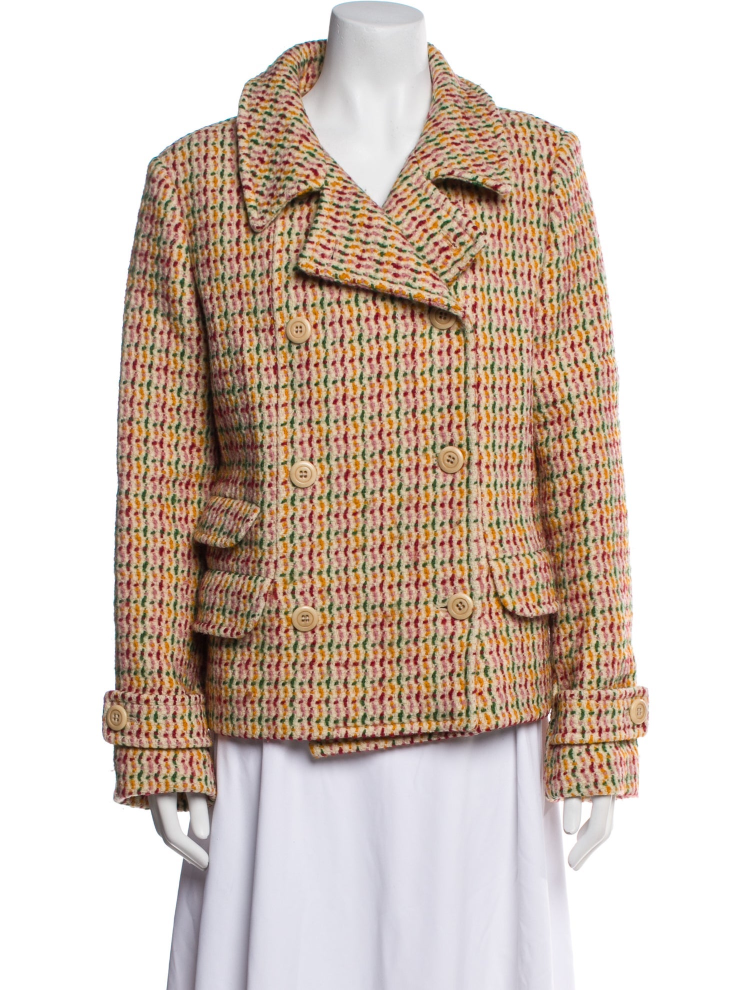 Weekend Max Mara Virgin Wool Tweed Pattern Jacket
