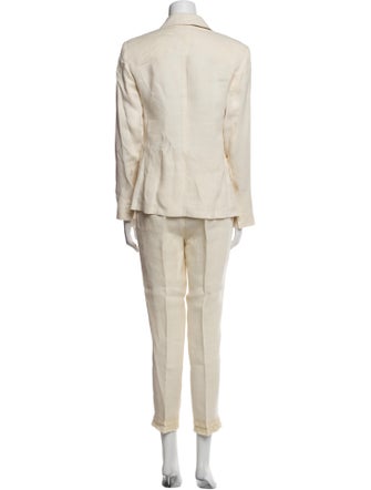 Weekend Max Mara Linen Tassel Accents Pantsuit