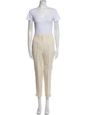Weekend Max Mara Linen Tassel Accents Pantsuit