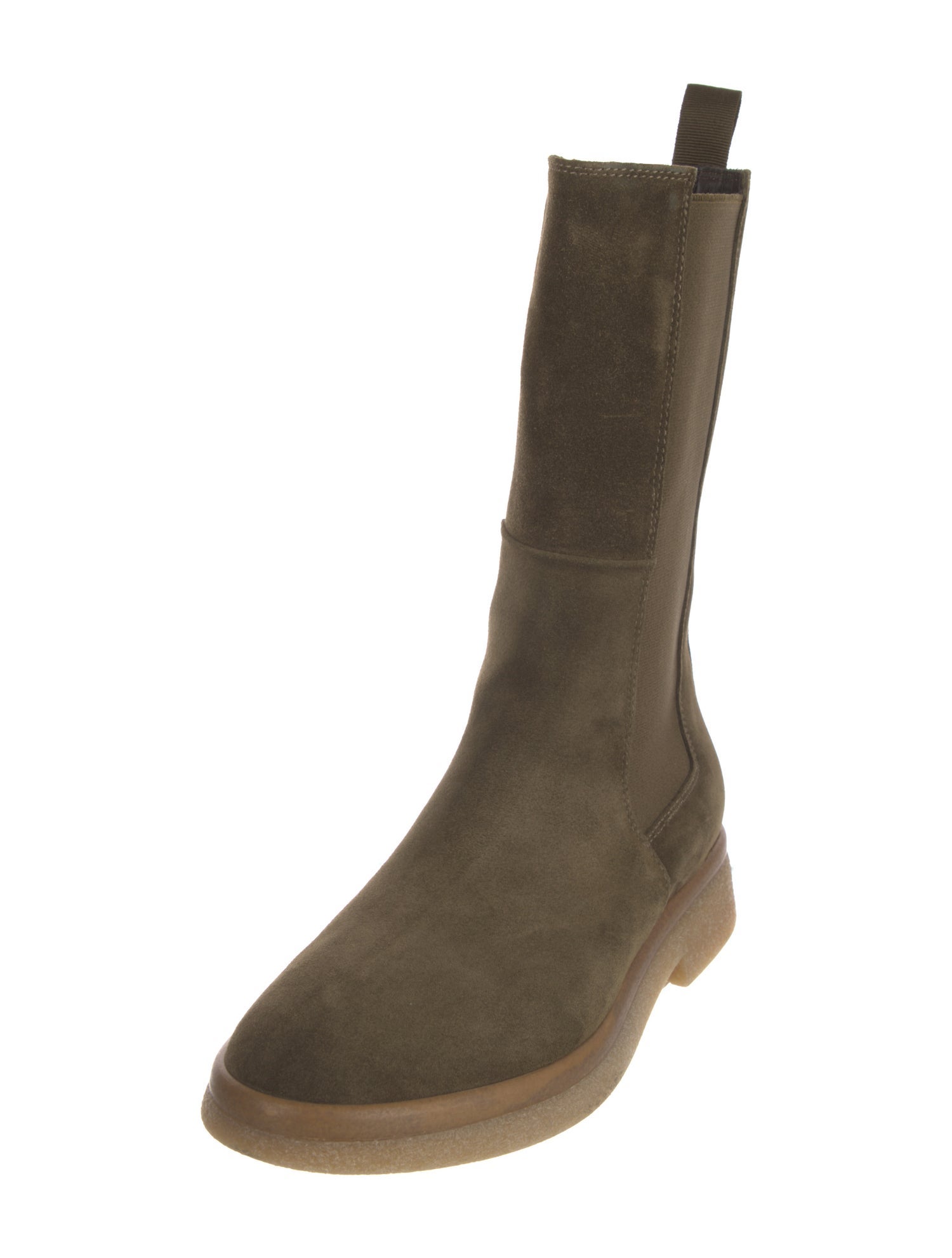 Weekend Max Mara Leather Colorblock Pattern Chelsea Boots