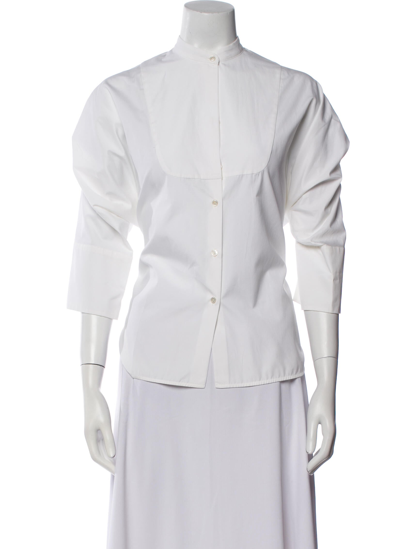 Weekend Max Mara Three-Quarter Sleeve Button-Up Top