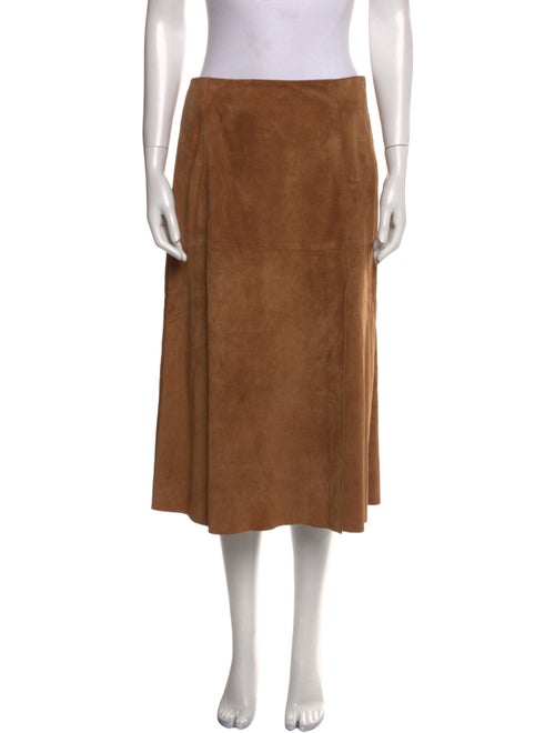 Weekend Max Mara Suede Midi Length Skirt