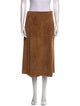 Weekend Max Mara Suede Midi Length Skirt