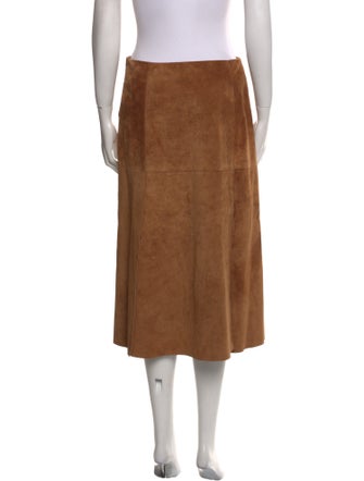 Weekend Max Mara Suede Midi Length Skirt
