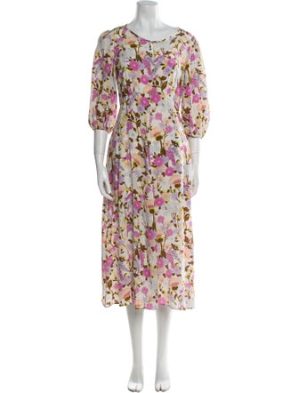 Weekend Max Mara Floral Print Long Dress
