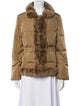 Weekend Max Mara Colorblock Pattern Faux Fur Jacket