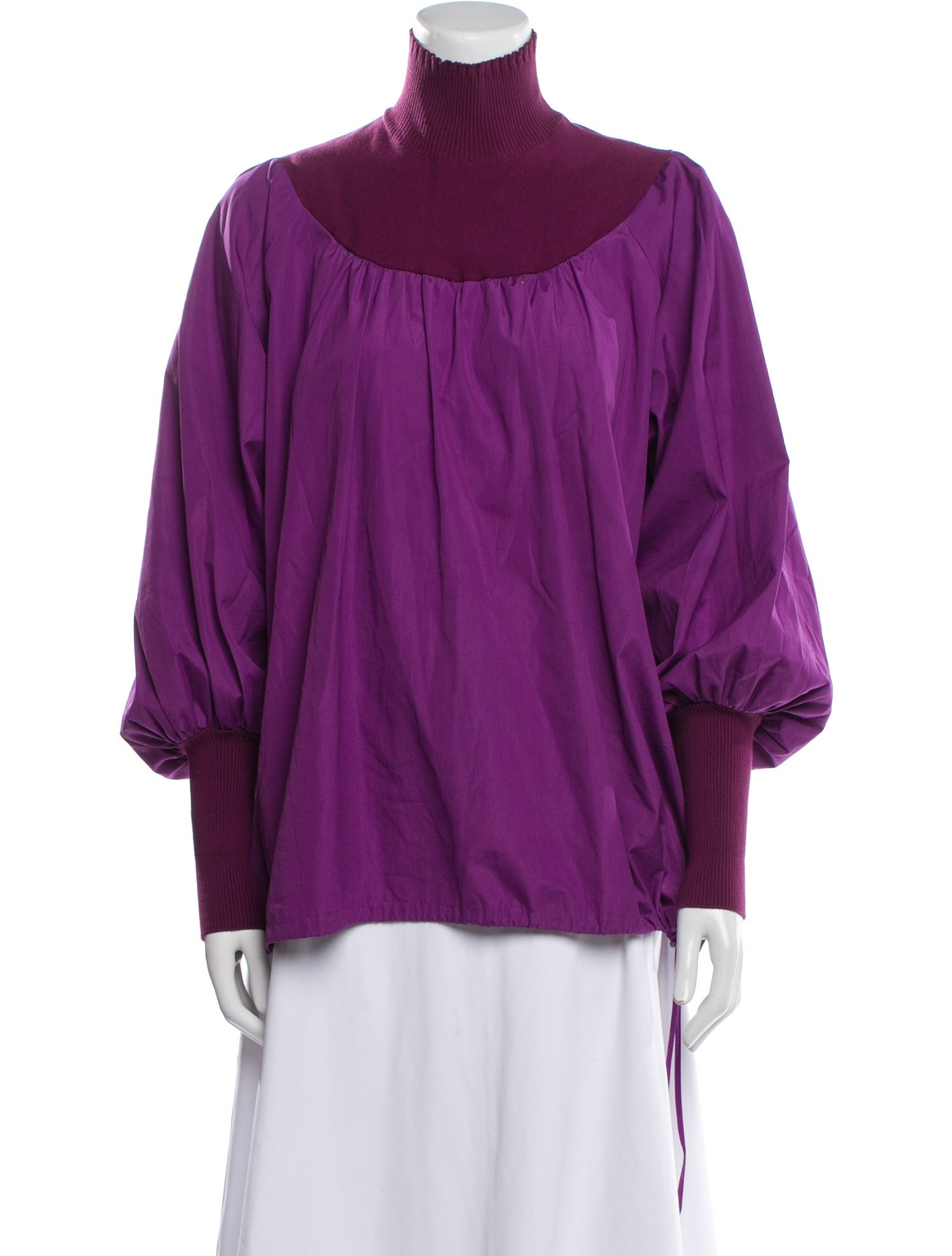 Weekend Max Mara Mock Neck Long Sleeve Blouse