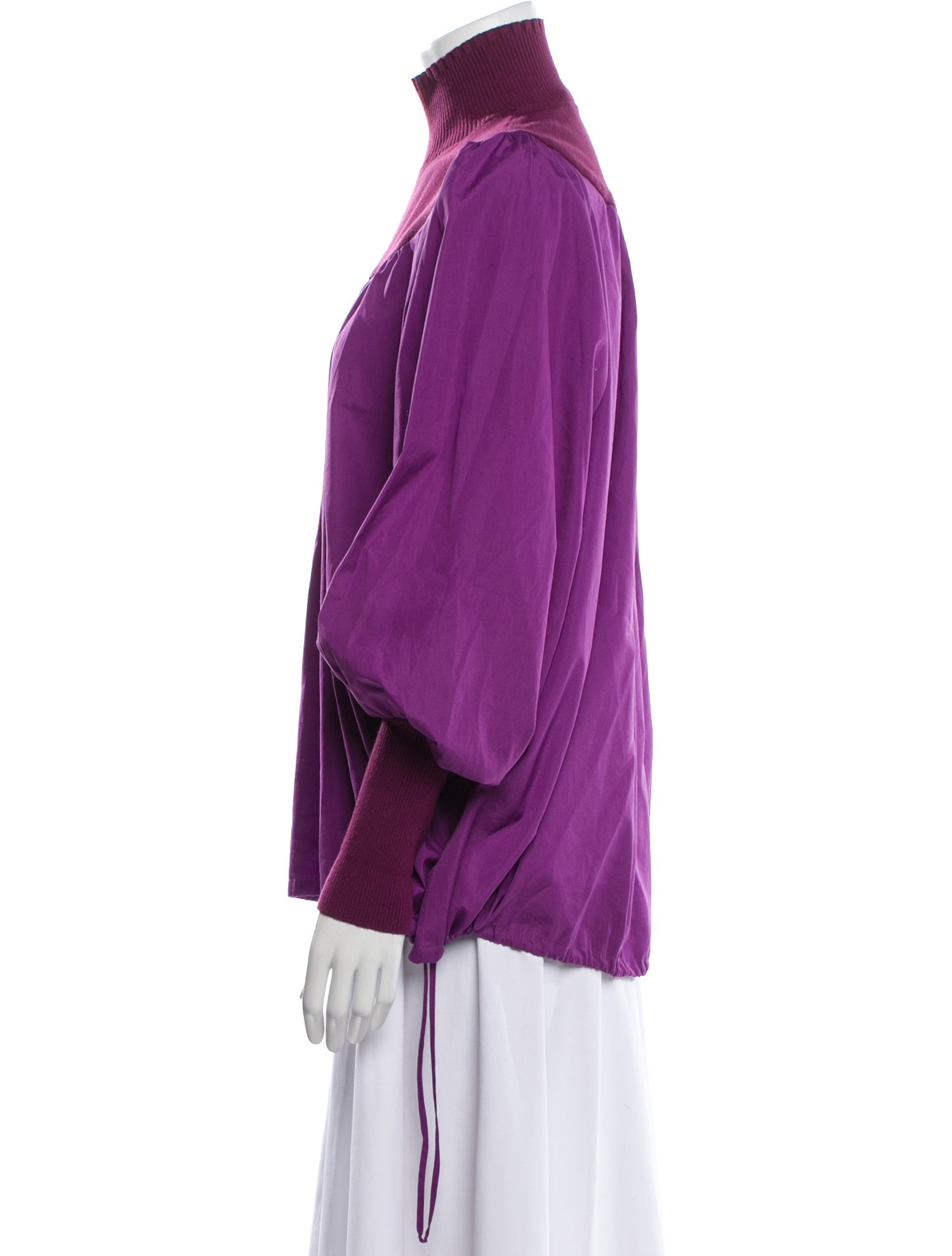 Weekend Max Mara Mock Neck Long Sleeve Blouse