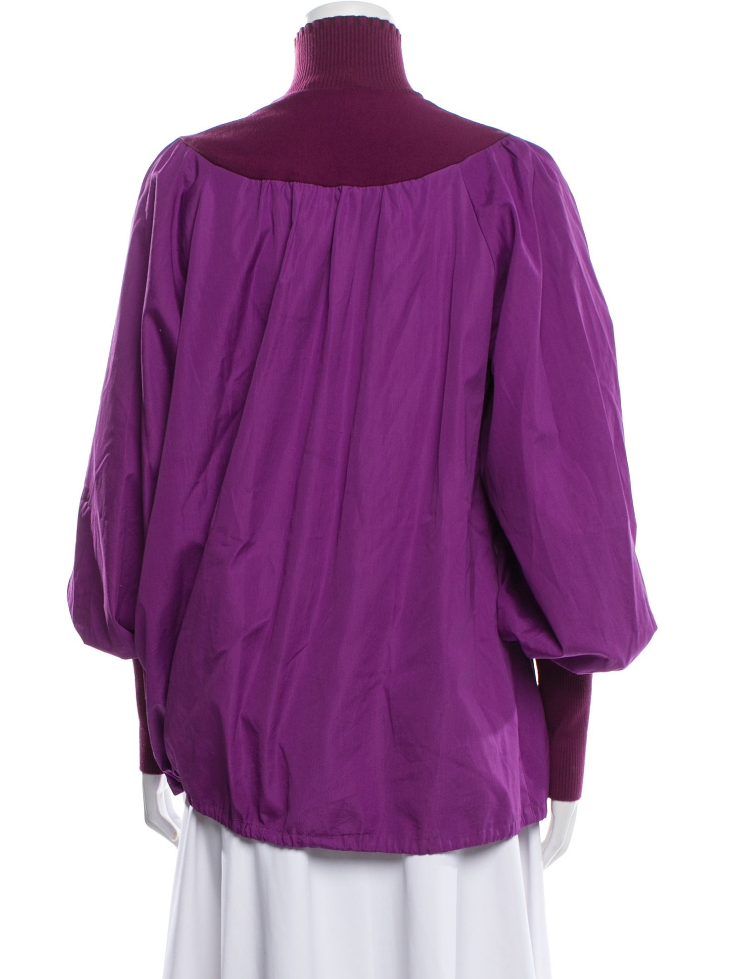 Weekend Max Mara Mock Neck Long Sleeve Blouse