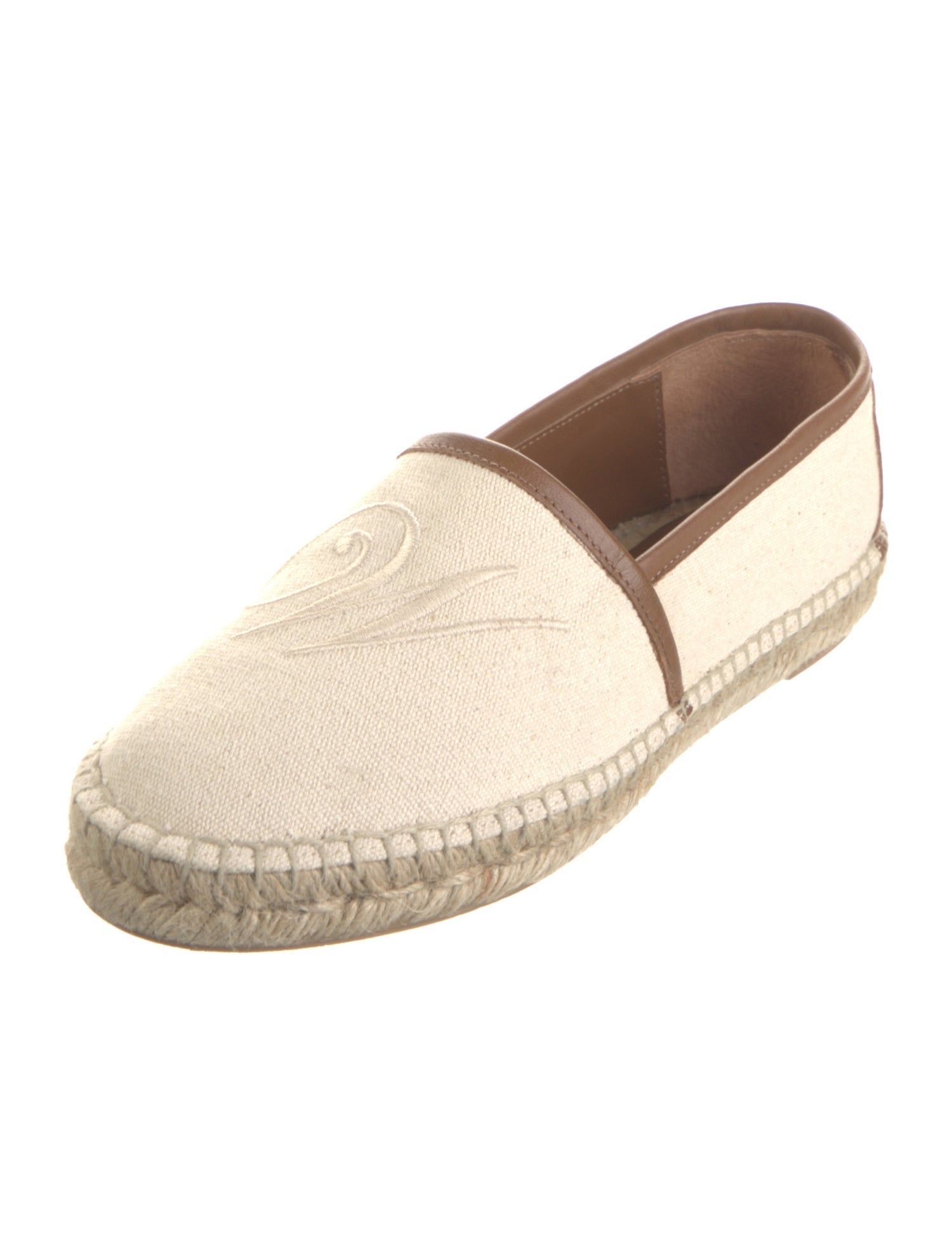 Weekend Max Mara Canvas Embroidered Accent Espadrilles