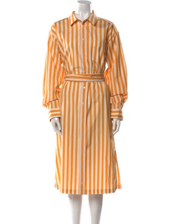 Weekend Max Mara Striped Midi Length Dress