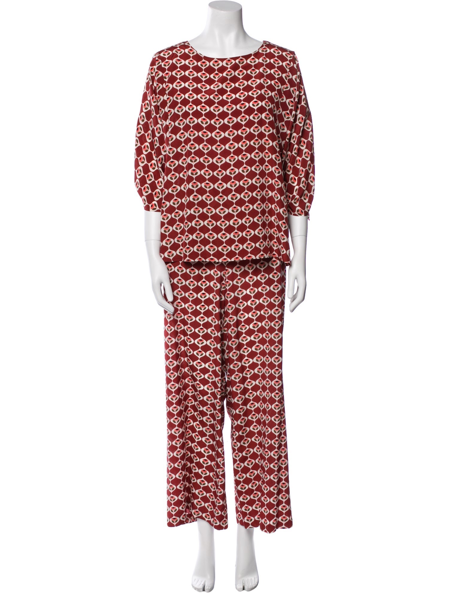Weekend Max Mara Silk Printed Skirt Set