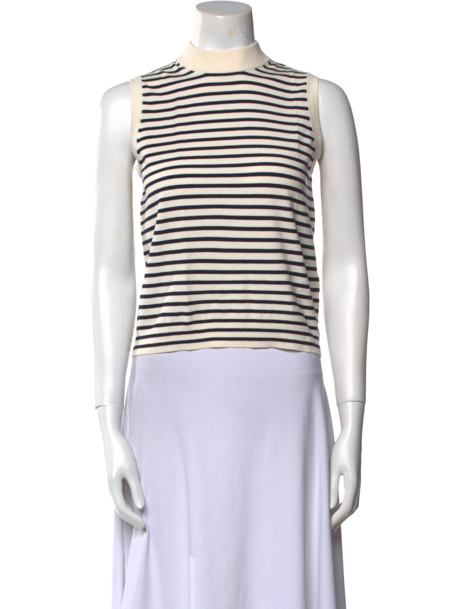 Weekend Max Mara Striped Mock Neck Crop Top w/ Tags