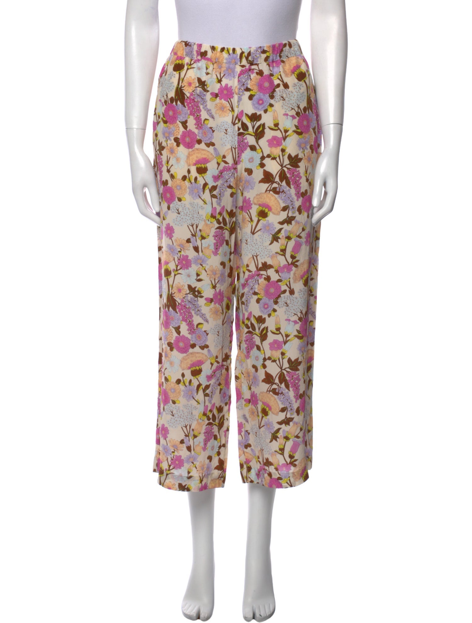 Weekend Max Mara Silk Wide Leg Pants