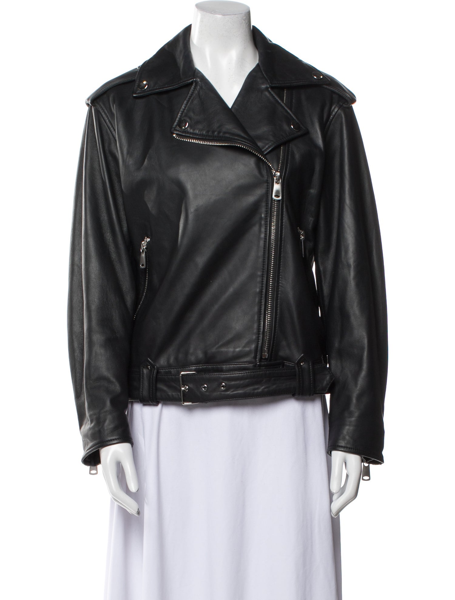 Weekend Max Mara Leather Biker Jacket