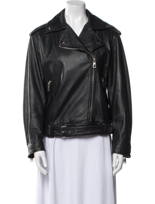Weekend Max Mara Leather Biker Jacket