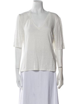 Weekend Max Mara Linen V-Neck T-Shirt