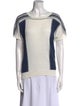 Weekend Max Mara Colorblock Pattern Bateau Neckline Sweater
