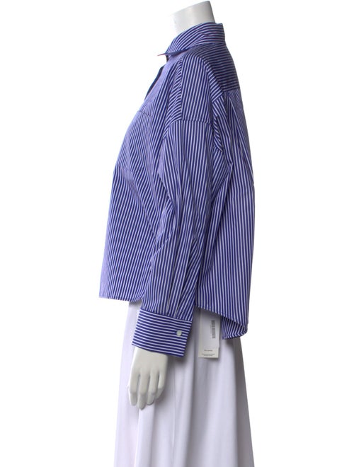 Weekend Max Mara Striped Long Sleeve Button-Up Top