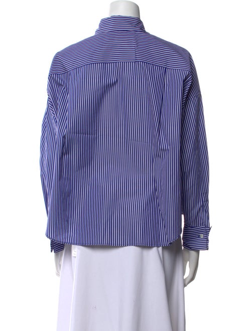 Weekend Max Mara Striped Long Sleeve Button-Up Top
