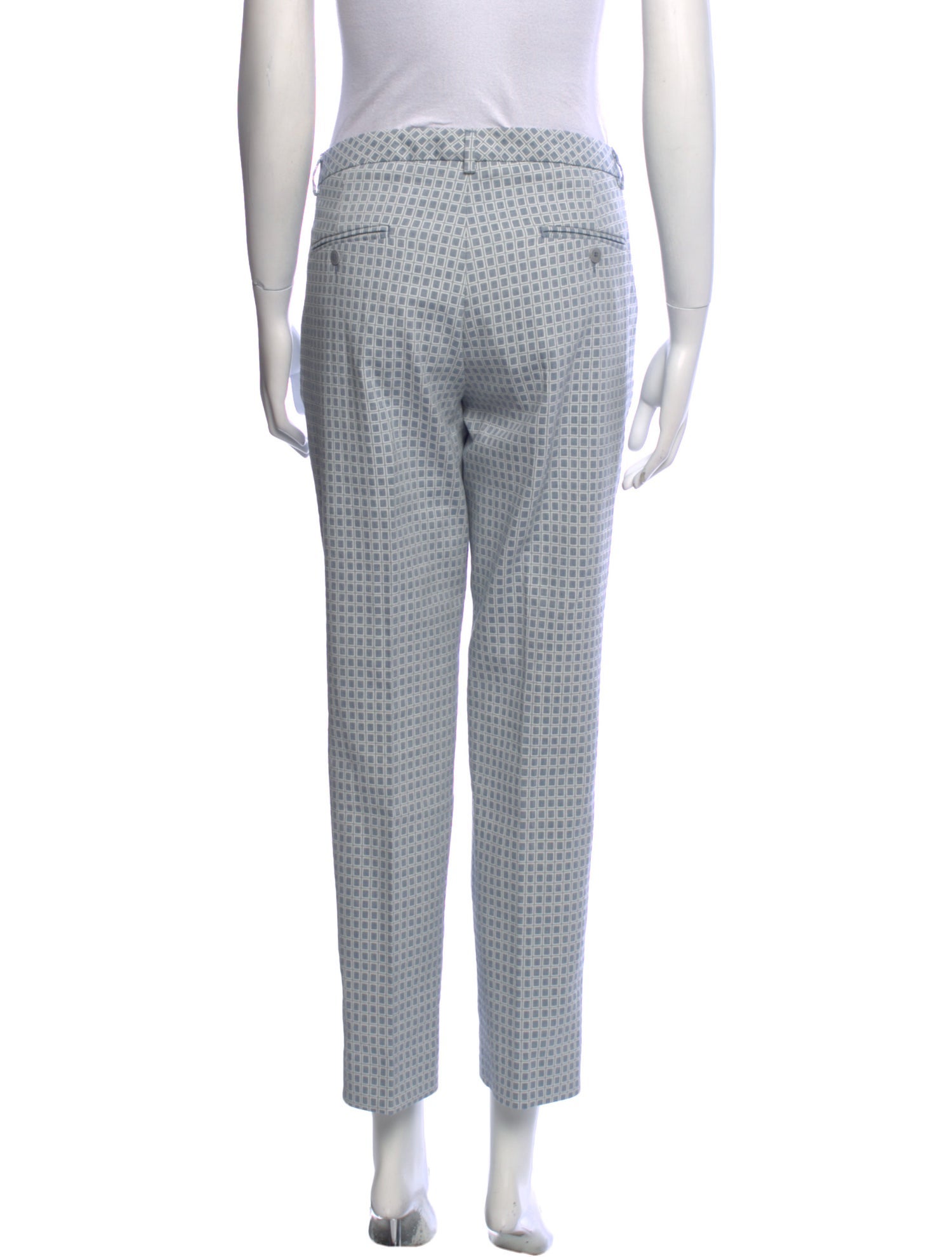 Weekend Max Mara Plaid Print Straight Leg Pants