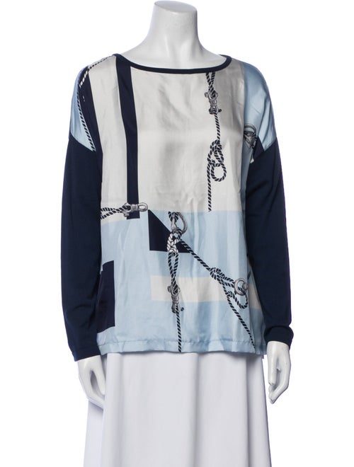 Weekend Max Mara Printed Scoop Neck Sweater