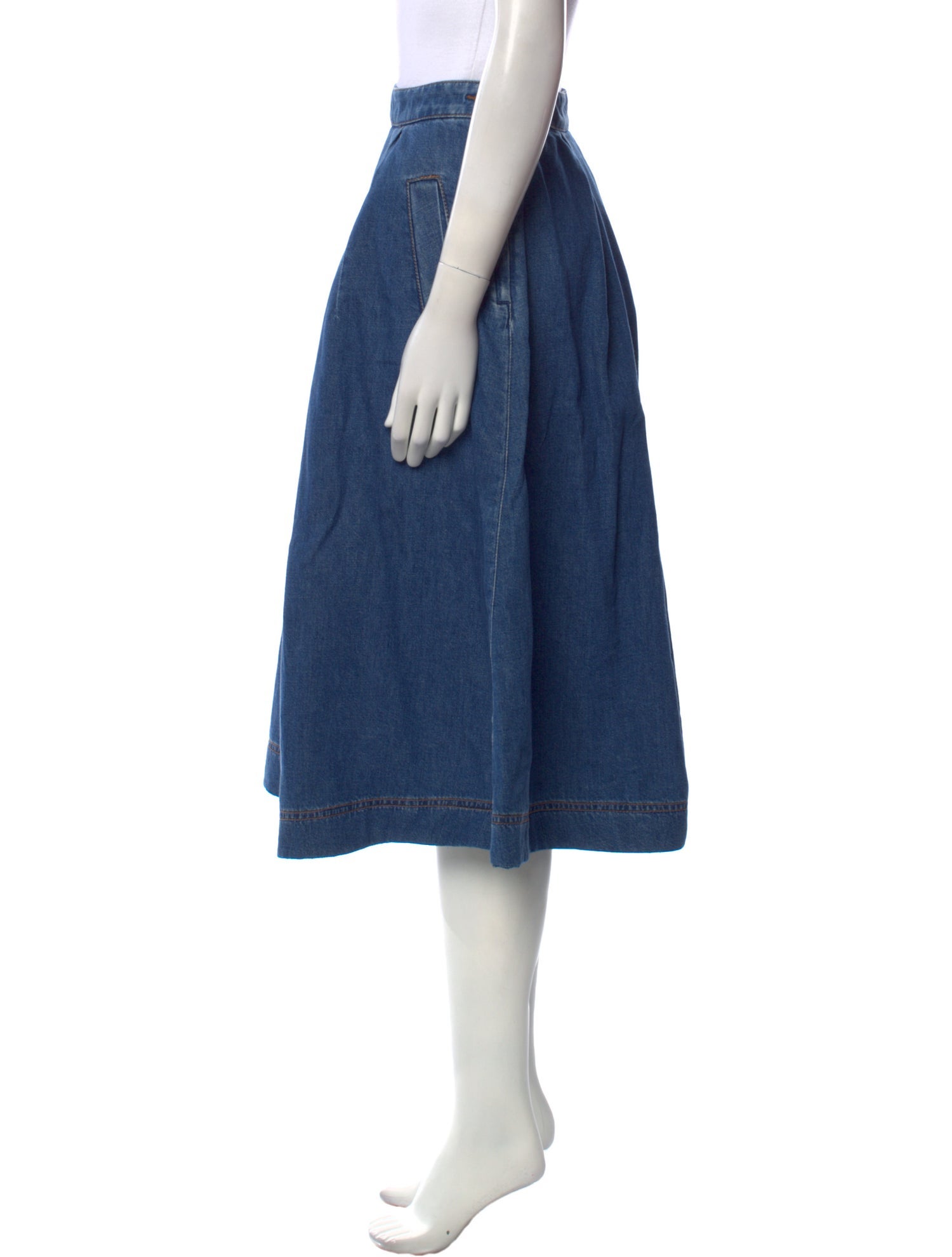 Weekend Max Mara Pleated Accents Knee-Length Skirt