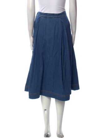 Weekend Max Mara Pleated Accents Knee-Length Skirt