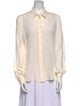 Weekend Max Mara Silk Long Sleeve Button-Up Top
