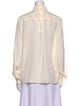 Weekend Max Mara Silk Long Sleeve Button-Up Top